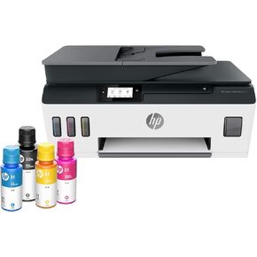 HP Smart -Tank Plus 651 Wireless All-in-One Ink -Tank Printer, up to 2 Years of Ink in Bottles, Auto Document Feeder, Mobile Print, Scan, Copy, Works with Alexa (7XV38A)