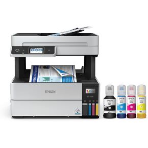 Epson EcoTank Pro ET-5150 Wireless Color All-in-One Supertank Printer with Scanner, Copier, Plus Auto Document Feeder, Large, White in Kuwait