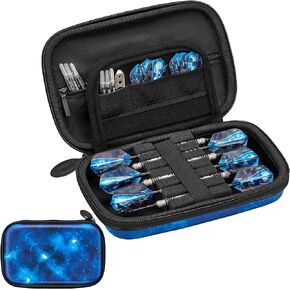Casemaster Sentinel 6 Dart Case, Holds Extra Accessories, Tips, Shafts and Flights, Compatible with Steel Tip and Soft Tip Darts, Impact & Water Resistant Tactech Shell, Galaxy