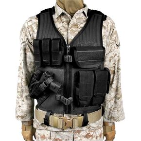 BLACKHAWK Omega Cross Draw Elite Vest, 6-Inch Length, 32-Inch Girth, Black