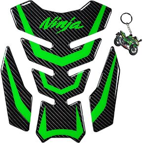 5D Real Carbon Fiber, Motorcycle Decal Vinyl Tank Protector, Tank Pad for Ninja 650 ZX636 ZX600 ZX-10R ZX14 ZX1400 ZX14R ABS 1000 ZX100, 2 Pcs Per Set