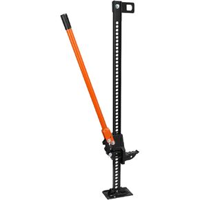 VEVOR High Lift Farm Jack, 48" Utility Farm Jack, 7000 lbs Capacity Ratcheting Off Road Utility Jack, Heavy-Duty Farm Jack for Tractor, Truck, SUV, Bumper Lift, Orange