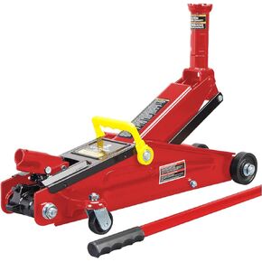 BIG RED T825051 Torin هيدروليكي منخفض المستوى خدمة عربة / رافعة أرضية مع مضخة رفع سريعة بمكبس واحد، سعة 2.5 طن (5000 رطل)، أحمر in Kuwait