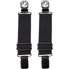 Dream Apparel Elastic Boot Straps Clips Adjustable Pant Clips Stirrups Leg Straps for Biker Women Men Motorcycle Black