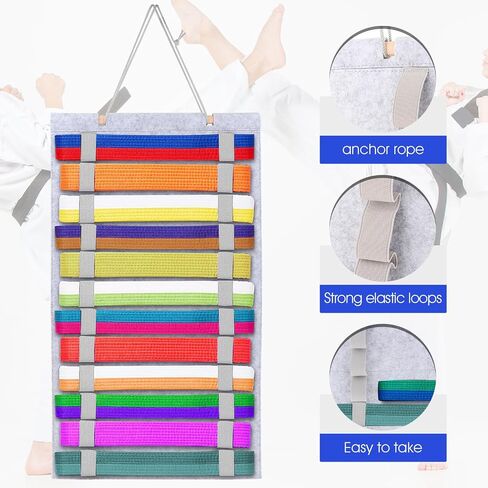 TETTZ 1PC Taekwondo Belt Display Belt Holder Karate for 12 Karate Belts Jiu in Saudi Arabia