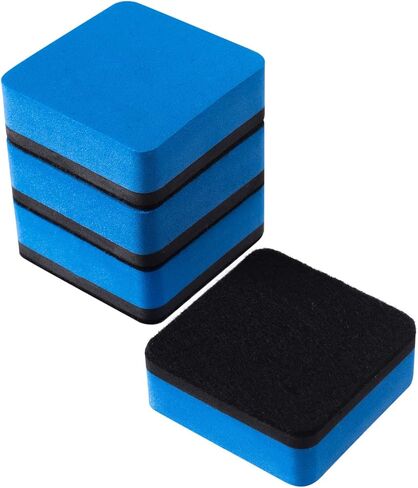 Dry Erase Erasers, Eeoyu 18 Pack Magnetic Whiteboard Dry Erasers Chalkboard Cleaner Wiper for Kids and Classroom Teacher Supplies Home and Office, 5 Colors in Kuwait