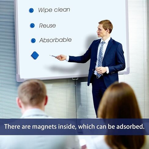 Dry Erase Erasers, Eeoyu 18 Pack Magnetic Whiteboard Dry Erasers Chalkboard Cleaner Wiper for Kids and Classroom Teacher Supplies Home and Office, 5 Colors in Kuwait