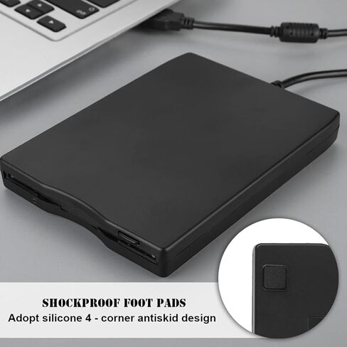 محرك أقراص مرن USB SUNGOOYUE بطول 1.44 مترًا للاستخدام العام باللون الأسود، واجهات متعددة، وسادات قدم مقاومة للصدمات، تصميم أزرار منبثقة، مناسب لسطح مكتب الكمبيوتر المحمول in Kuwait