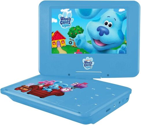 أدلة الأزرق وأنت! مشغل DVD محمول مقاس 7 بوصات للأطفال مع سماعات رأس متطابقة وحقيبة حمل، متوافق مع الأقراص المضغوطة وأقراص DVD وUSB وبطاقة SD وشاشة دوارة (BCDV7110) in Kuwait
