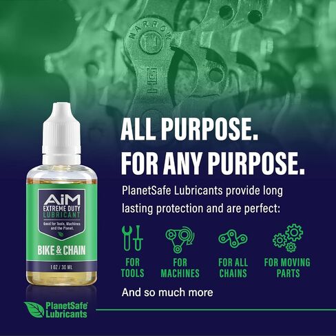 زيوت تشحيم PlanetSafe AiM Extreme Duty Bike & Chain - أفضل مواد تشحيم غير سامة وغير خطرة ولا رائحة لها في العالم للدراجات البخارية والدراجات النارية والدراجات النارية. in Saudi Arabia