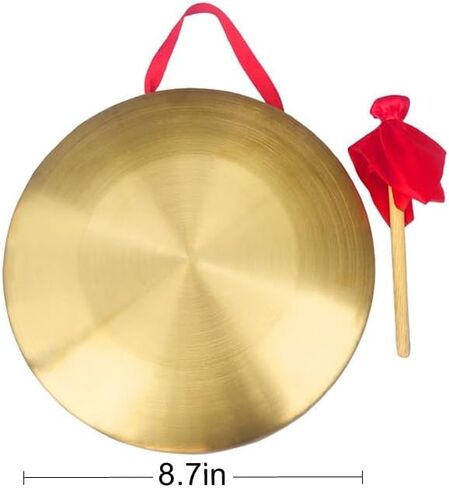 Chinese gong,Chinese Traditional Percussion Instrument is Suitable for Family Offices to Celebrate，Authentic Chinese Wind Gong,Hand Selected For Quality (22cm/8.7inch) in Saudi Arabia