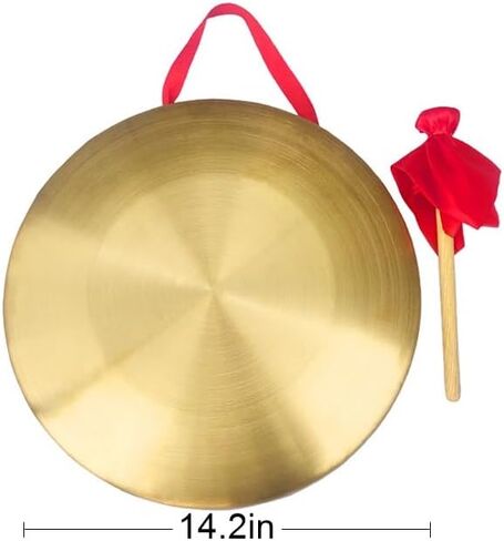 Chinese gong,Chinese Traditional Percussion Instrument is Suitable for Family Offices to Celebrate，Authentic Chinese Wind Gong,Hand Selected For Quality (22cm/8.7inch) in Saudi Arabia