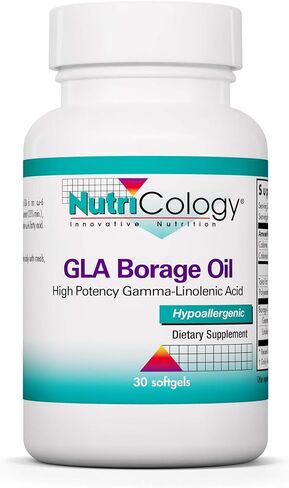 Nutricology GLA Borage Oil - High Potency Gamma-Linolenic Acid, Omega-6 - 30 Softgels in Saudi Arabia