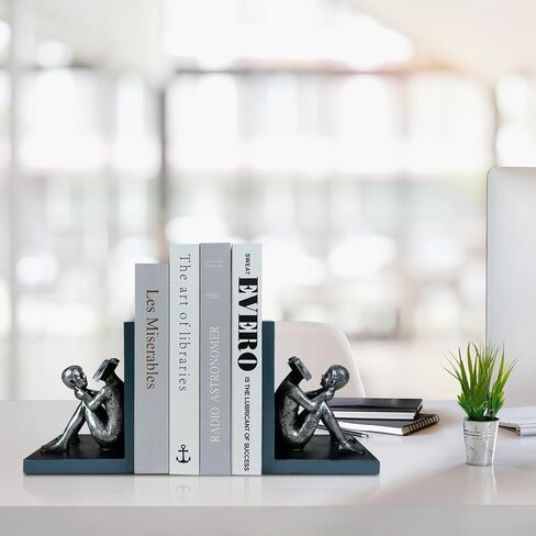 LIFFY Hands Decorative Book Ends,Unique Heavy Duty Bookends for Shelves Decorative,Resin Non Skid Book Holder Stopper for Home,Office,Living Room,Bedroom in Saudi Arabia