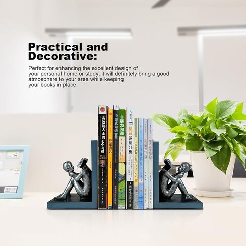 LIFFY Hands Decorative Book Ends,Unique Heavy Duty Bookends for Shelves Decorative,Resin Non Skid Book Holder Stopper for Home,Office,Living Room,Bedroom in Saudi Arabia
