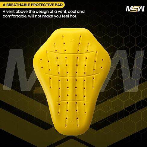 MOTOSTYLEWEAR - وسادة حماية خلفية معتمدة من CE 1، واقي خلفي معتمد من المستوى 2، وسادة بديلة لسترة الدراجة النارية للدرع الخلفي للرجال والنساء. in Kuwait