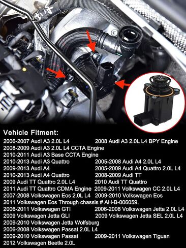 06H145710D الشاحن التربيني كلبشة صمام الالتفافية قطع صمام ل A3 A4 TT VW CC Eos GTI جيتا باسات تيجوان بيتل 2.0L استبدال #06H 145 710 D in Kuwait