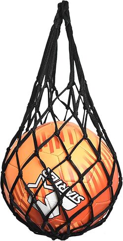 FDXGYH 2 Pcs Basketball Mesh Net Bag Nylon Carry Bag Durable Single Ball Carrier for Football Volleyball Basketball [Black] in Kuwait