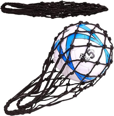 FDXGYH 2 Pcs Basketball Mesh Net Bag Nylon Carry Bag Durable Single Ball Carrier for Football Volleyball Basketball [Black] in Kuwait