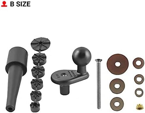 RAM يتصاعد دراجة نارية شوكة الجذعية الكرة قاعدة RAM-B-342U مع حجم B 1 "الكرة للسيقان 12 مللي متر إلى 38 مللي متر في القطر in Kuwait