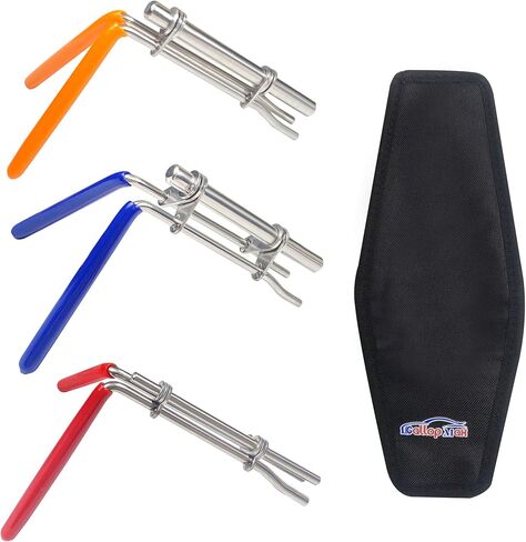 أداة تركيب الختم الهيدروليكي مع حقيبة تخزين - 3 قطع من أدوات تثبيت قضيب المكبس الأسطواني الهيدروليكي، طقم ملفوف ختم U-Cup مع S M L in Kuwait