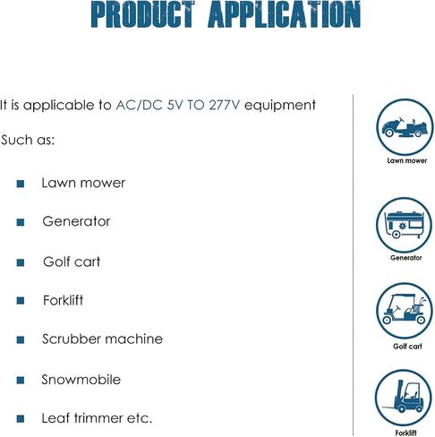 مجموعة عداد ساعات LCD رقمية من Runleader، تيار متردد/تيار مستمر 5 فولت إلى 277 فولت، تستخدم لمولد جزازة العشب ZTR وجرار وعربة الجولف وغسيل السيارات وضاغط محرك ATV البحري والمعدات التي تعمل بالغاز (1) in Kuwait