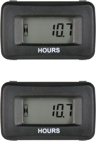 مجموعة عداد ساعات LCD رقمية من Runleader، تيار متردد/تيار مستمر 5 فولت إلى 277 فولت، تستخدم لمولد جزازة العشب ZTR وجرار وعربة الجولف وغسيل السيارات وضاغط محرك ATV البحري والمعدات التي تعمل بالغاز (1) in Kuwait