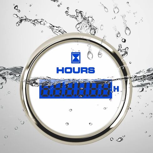 DunkTeam 52 مللي متر (2 ") ساعة متر مقياس ساعة مقياس الموقت 7 اللون الخلفية ل مركبة بحرية سيارة دراجة نارية 9-32 فولت مقاوم للماء IP68 in Saudi Arabia