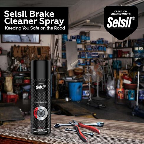 علبة رذاذ منظف الفرامل من سلسيل - منظف أجزاء الفرامل، 17 أونصة سائلة، سريع الجفاف، غير قابل للتآكل، تنظيف خالٍ من التفكيك، منظف الفرامل بدون بقايا كيميائية، عبوة واحدة in Kuwait