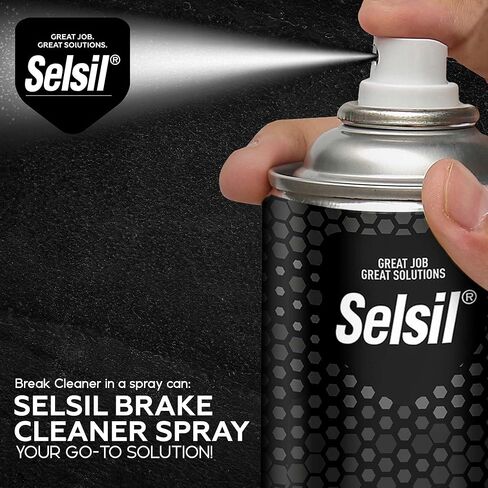 علبة رذاذ منظف الفرامل من سلسيل - منظف أجزاء الفرامل، 17 أونصة سائلة، سريع الجفاف، غير قابل للتآكل، تنظيف خالٍ من التفكيك، منظف الفرامل بدون بقايا كيميائية، عبوة واحدة in Kuwait