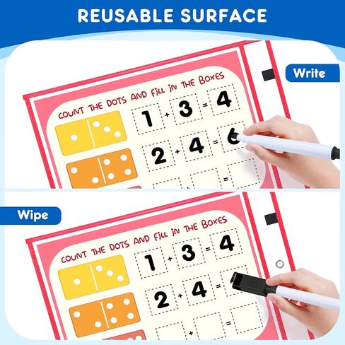 30 عبوة من جيوب المسح الجاف كبيرة الحجم من BainGesk مع حلقتين، وأكمام جافة قابلة لإعادة الاستخدام مقاس 14 × 10 بوصة، وجيوب شفافة لحامل التذاكر مع 10 ألوان، شديدة التحمل لمستلزمات معلم المدرسة في الفصول الدراسية in Kuwait