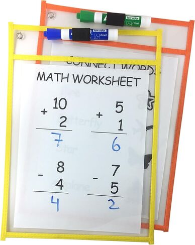 أكمام جيب قابلة للمسح الجاف، ألوان متنوعة (60 قطعة) in Kuwait