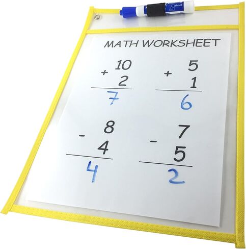 أكمام جيب قابلة للمسح الجاف، ألوان متنوعة (60 قطعة) in Kuwait