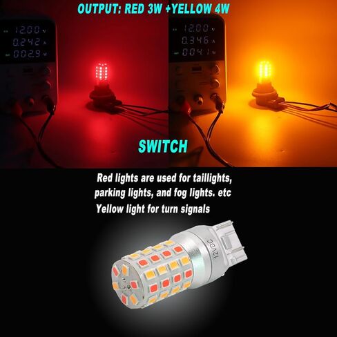 mcdrlled فائقة السطوع 10-30 فولت T20 7440 7443 لمبة LED، مصابيح خلفية احتياطية، 7441 W21w 7440ll 7443ll استبدال المصابيح الوامضة، 6000 كيلو زينون أبيض in Kuwait