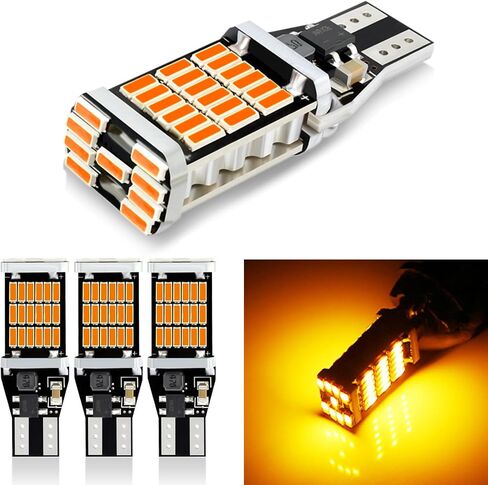 4 PCS LED Reverse Light Bulb, 360 Degree Lighting, 6500K 800LM Car Turn Signal Bulbs, T15 4014 45SMD High Brightness Brake Light for Most Cars Trucks RVs (White) in Kuwait
