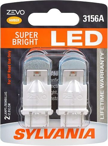 سيلفانيا - لمبة بيضاء 3156 ZEVO LED - لمبة LED ساطعة، مثالية لأضواء الجري أثناء النهار (DRL) والأضواء الاحتياطية/الخلفية (تحتوي على لمبتين) in Kuwait