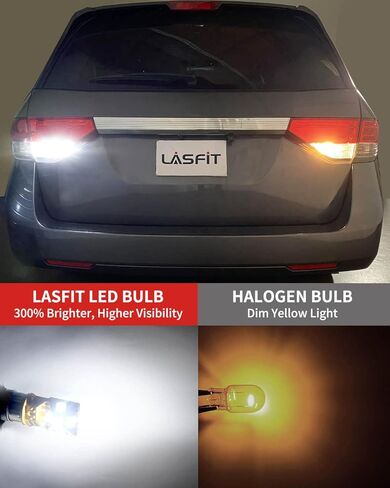 LASFIT 1156 LED لمبة 1141 LED لمبة الأضواء العكسية 6000K أبيض فائق السطوع 7506 P21W 1003 BA15S LED لمبة للنسخ الاحتياطي لأضواء الجري أثناء النهار (حزمة من 2) in Kuwait