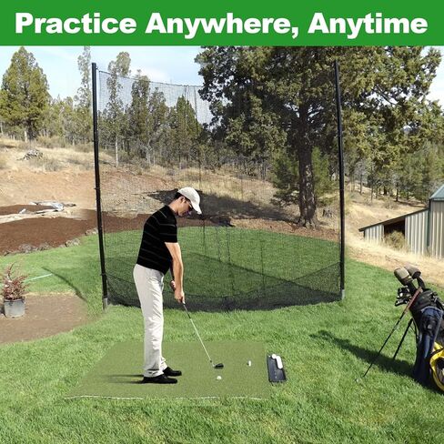 شبكة جولف قوية من QORD QREW مضمونة لشبك الجولف في الفناء الخلفي لقيادة الجولف في الأماكن المغلقة والخارجية، شبكة تدريب جولف متينة معززة 10x10أقدام/10x15أقدام/10x20أقدام/15x15أقدام in Kuwait