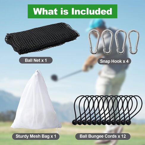 شبكة جولف قوية من QORD QREW مضمونة لشبك الجولف في الفناء الخلفي لقيادة الجولف في الأماكن المغلقة والخارجية، شبكة تدريب جولف متينة معززة 10x10أقدام/10x15أقدام/10x20أقدام/15x15أقدام in Kuwait