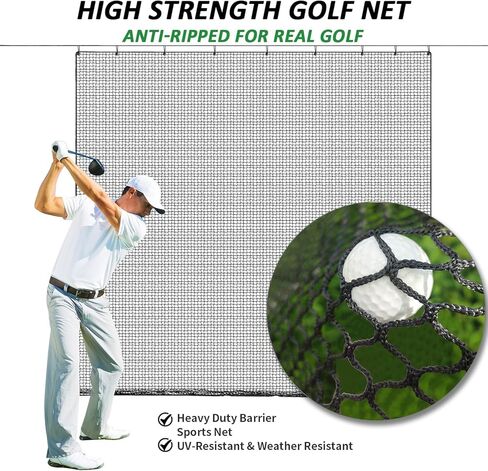 شبكة تدريب الجولف، شبكات جولف بوليستر شديدة التحمل للقيادة في الفناء الخلفي، شبكة ضرب جولف قابلة للتمدد ومضادة للتمزق، مقاومة للطقس والأشعة فوق البنفسجية، شبكة حواجز رياضية متعددة الاستخدامات 10 * 10 أقدام / 10 * 15 قدم in Kuwait