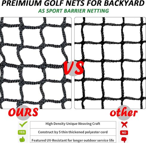 شبكة تدريب الجولف، شبكات جولف بوليستر شديدة التحمل للقيادة في الفناء الخلفي، شبكة ضرب جولف قابلة للتمدد ومضادة للتمزق، مقاومة للطقس والأشعة فوق البنفسجية، شبكة حواجز رياضية متعددة الاستخدامات 10 * 10 أقدام / 10 * 15 قدم in Kuwait