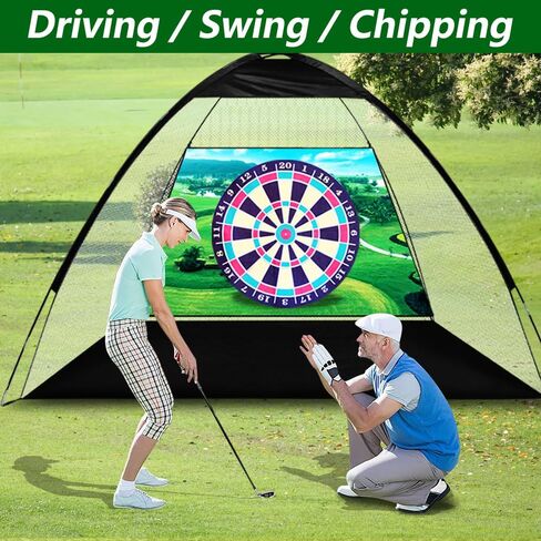 مجموعة شبكة جولف للتدريب مقاس 10 × 7 أقدام - تتميز بشبكة ضرب متينة، وشبكات ضرب من اللباد، و5 كرات جولف صلبة، و8 كرات لباد، و8 كرات، وبساط ضرب - مثالية لتدريب أرجوحة الجولف في المنزل، والقيادة في الفناء الخلفي. in Kuwait