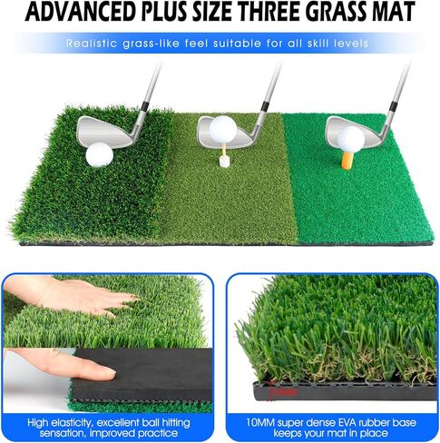 شبكة جولف مع قطعة قماش مستهدفة، شبكة تدريب جولف مقاس 10 × 7 أقدام مع بساط جولف ثلاثي العشب، شبكات ضرب الجولف الكل في 1 للتدريب على التقطيع والتأرجح في الفناء الخلفي - هدية لمحبي الجولف in Kuwait