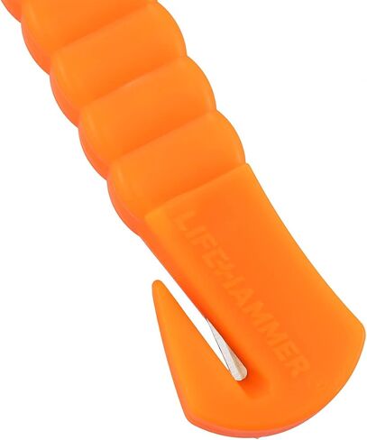 مطرقة أمان العلامة التجارية Lifehammer - أداة الهروب والإنقاذ الأصلية في حالات الطوارئ مع قاطع حزام الأمان، صنعت في هولندا in Kuwait