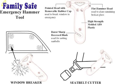 3 in 1 Emergency Escape Tool - Seatbelt Cutter Window Breaker in Saudi Arabia