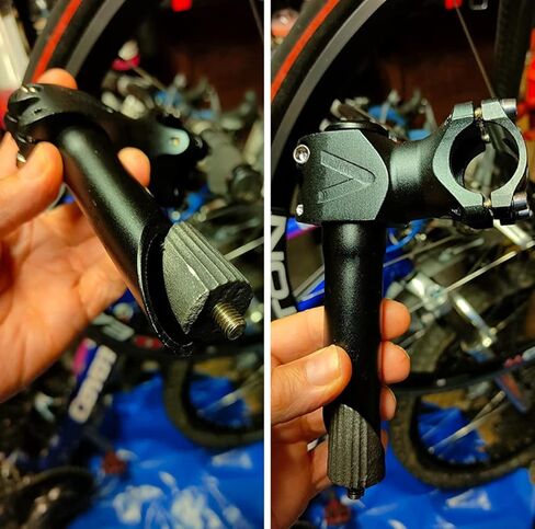 Azarxis Bike Quill Stem Adapter Riser 22.2mm 25.4mm Bicycle Fork Stem Extender 28.6mm MTB Handlebar Head Up Adaptor for Mountain Bike Road Bicycle, 150mm Threadless Size Converter (Black, 22.2mm) in Saudi Arabia
