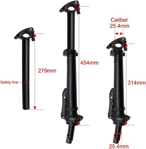 SENQI Aluminum Alloy 25.4mm×25.4mm Folding Stem with Teeth Adjustable Folding Riser Stem Set Bicycle Accessories BSZ003 in Saudi Arabia