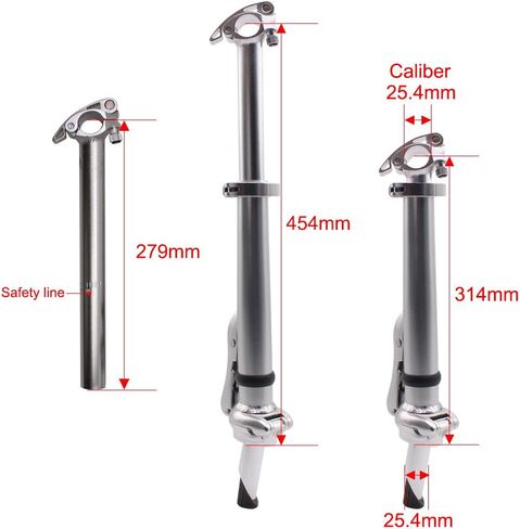 SENQI Aluminum Alloy 25.4mm×25.4mm Folding Stem with Teeth Adjustable Folding Riser Stem Set Bicycle Accessories BSZ003 in Kuwait