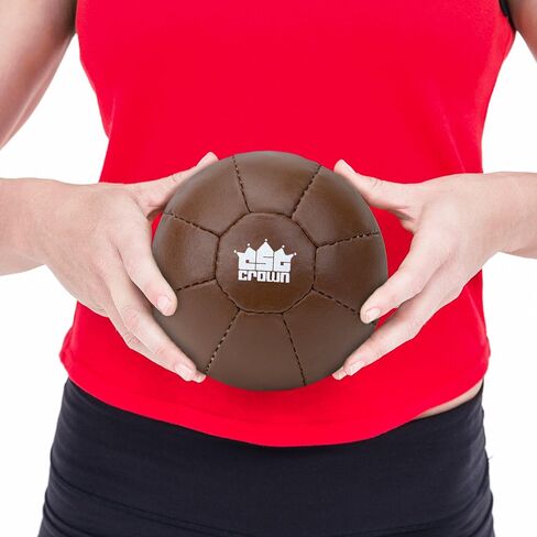 كرة طبية ثقيلة من الجلد الناعم الملمس من Crown Sporting Goods للياقة البدنية الأساسية والمقاومة وتدريبات القوة وتكييف التمارين in Kuwait