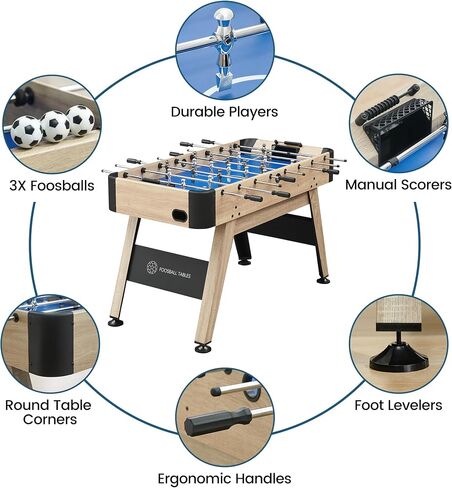 GAOMON 54 Inch Full Size Foosball Table, Soccer Table Game for Kids and Adults, Arcade Table Soccer for Home, Indoor Game Room Sport, Easy Assembly in Saudi Arabia